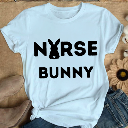Nurse Bunny Cotton Nurse T-shirt