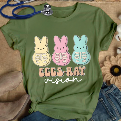 Eggs Ray Vision Radiology Cotton Nurse T-shirt