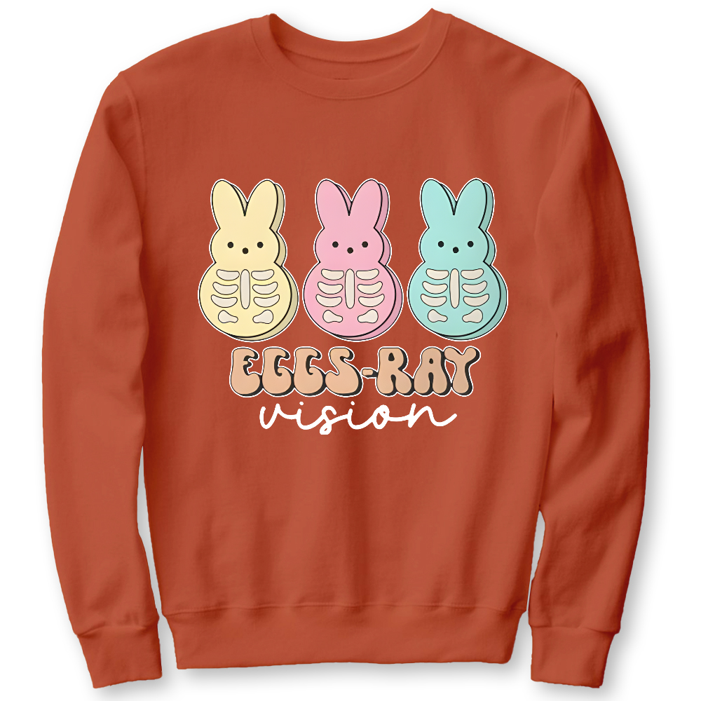 Eggs Ray Vision Radiology Cotton Pullover Sweatshirt