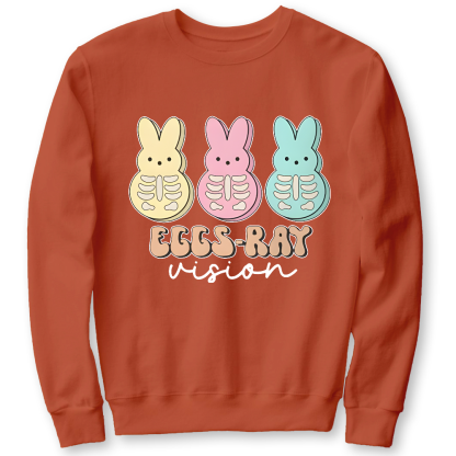 Eggs Ray Vision Radiology Cotton Pullover Sweatshirt