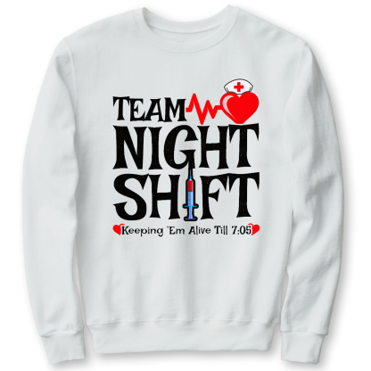 Team Night Shift Cotton Pullover Sweatshirt