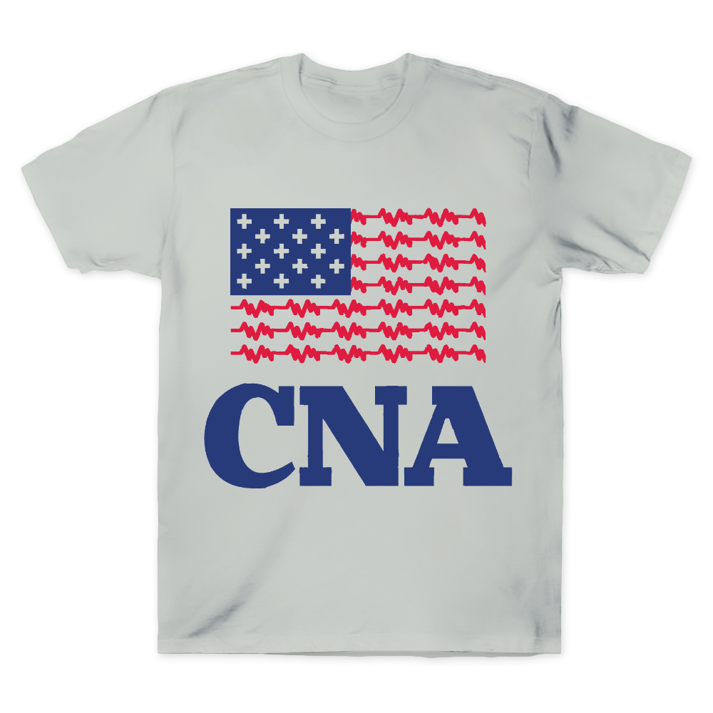 CNA USA Flag July 4th Cotton Doctor T-shirt