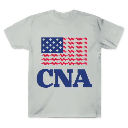 CNA USA Flag July 4th Cotton Doctor T-shirt