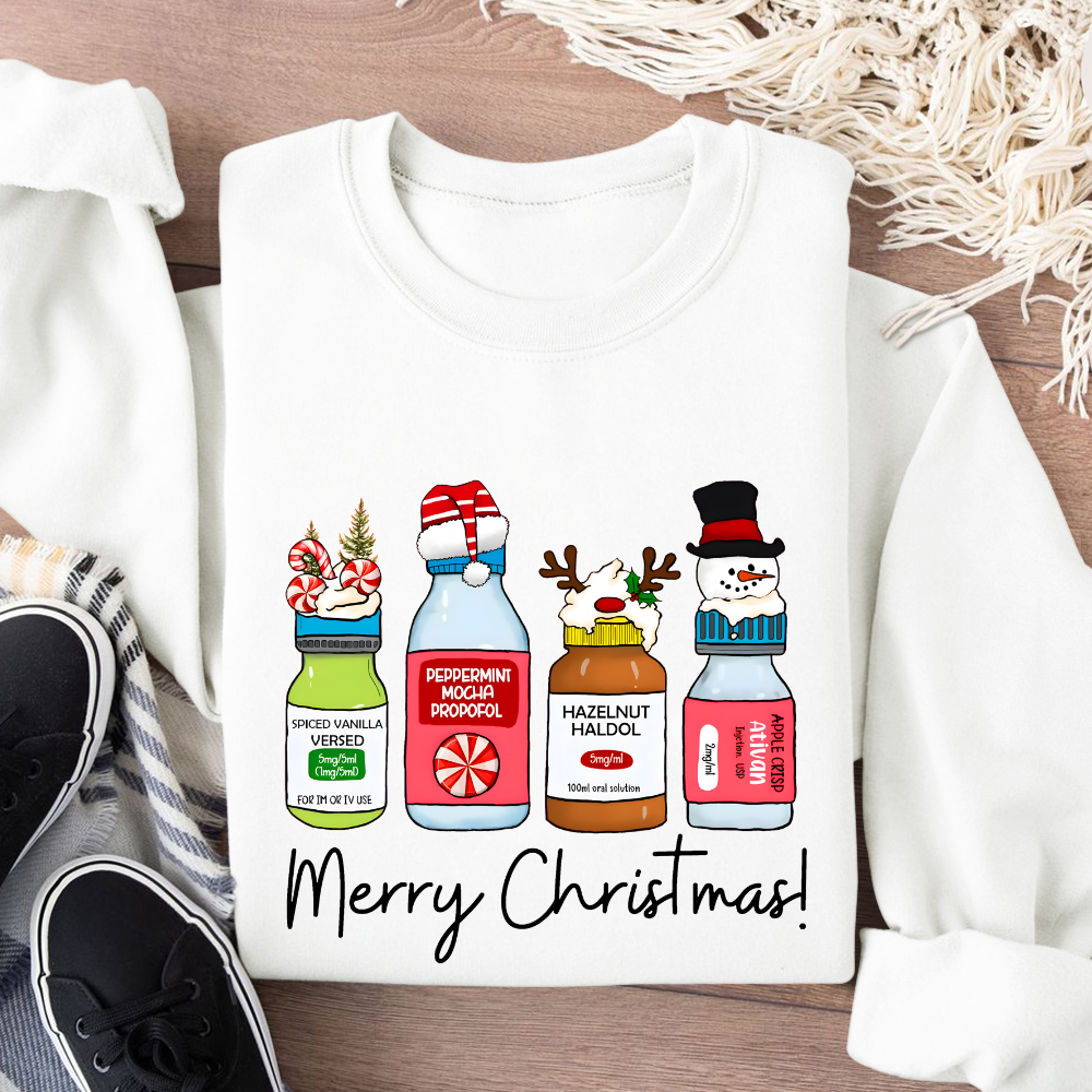 Christmas Pharmacy Cotton Pullover Sweatshirt