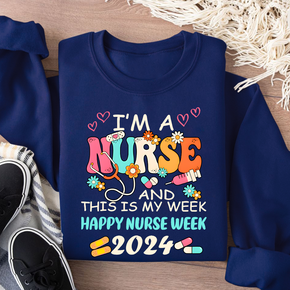 I'm A Nurse And This Is My Week Cotton Pullover Sweatshirt