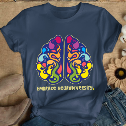 Embrace Neurodiversity Cotton Nurse T-shirt