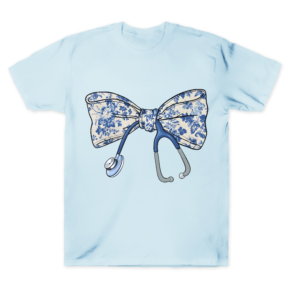 Bow Tie Stethoscope Cotton Doctor T-shirt