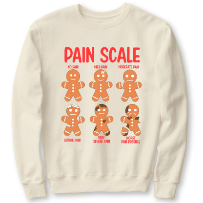 Pain Scale Cotton Pullover Sweatshirt