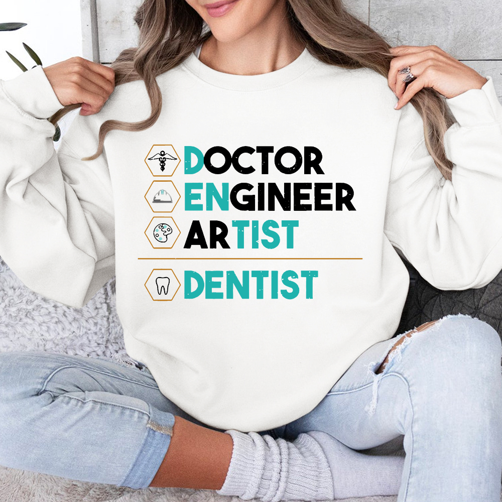 Doctor Engineer Artist Dentist Cotton Pullover Sweatshirt