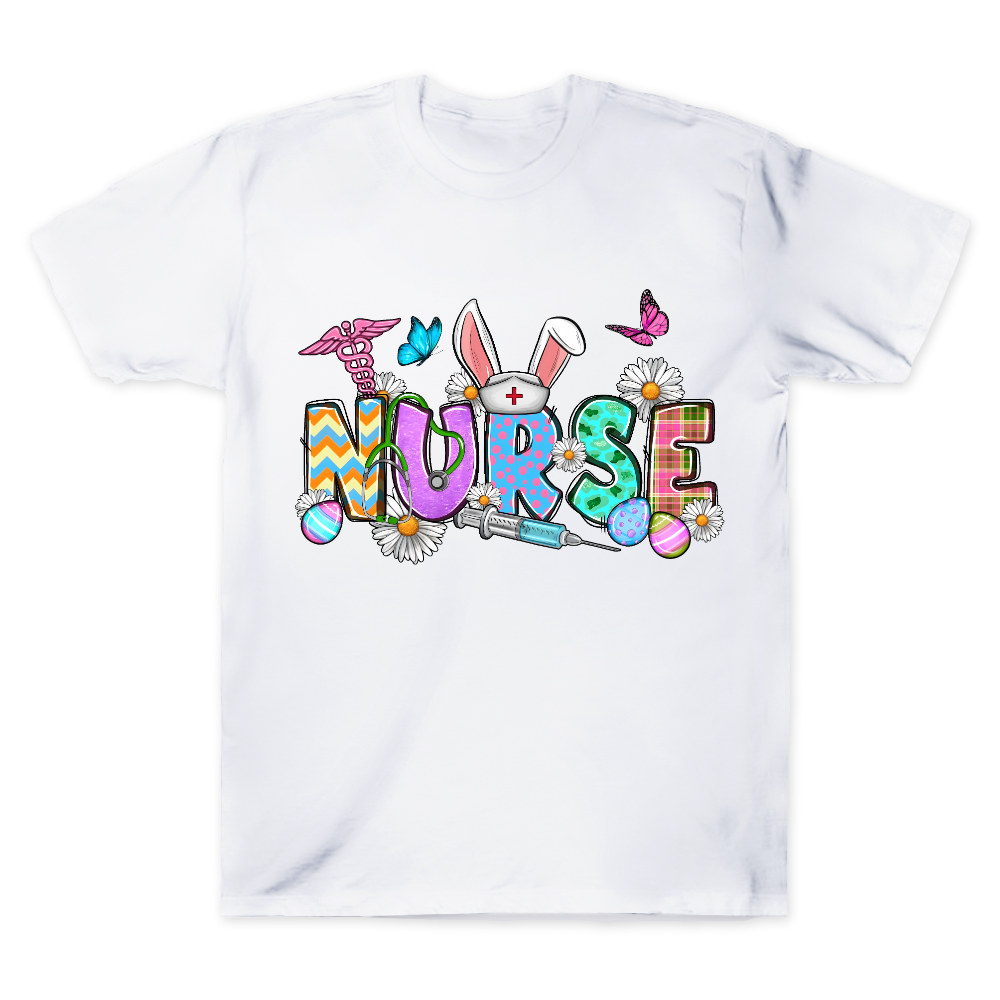 Easter Bunny Nurse Cotton Doctor T-shirt