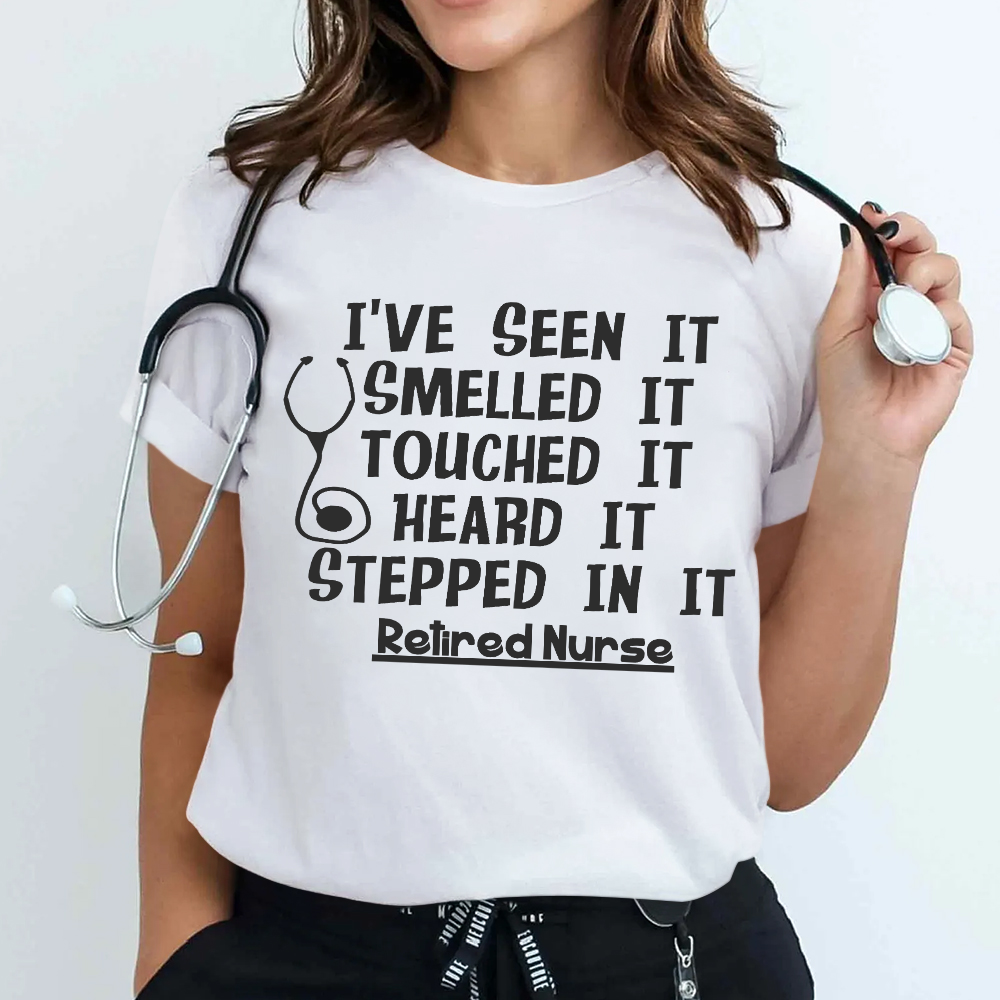 Funny Retired Nurse Quotes Cotton Nurse T-shirt
