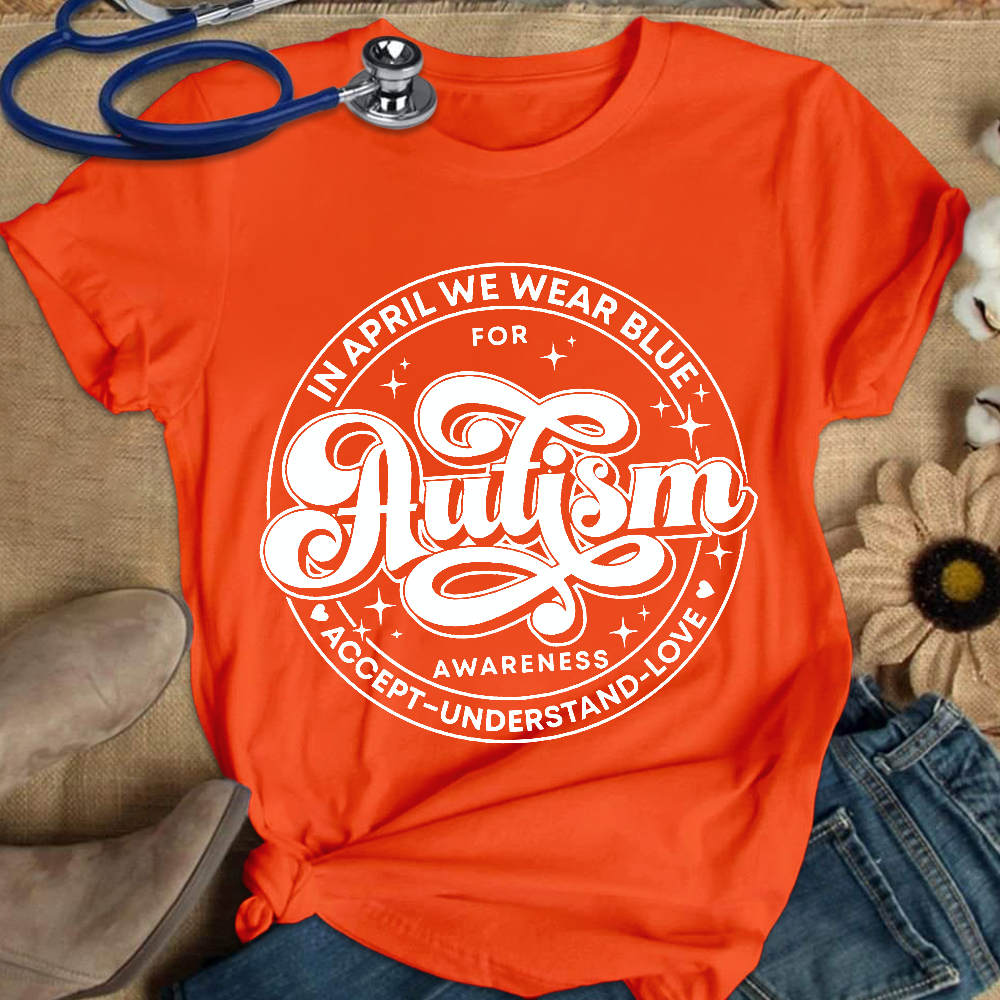 Autism Awareness Accept Understand Love Cotton Nurse T-shirt