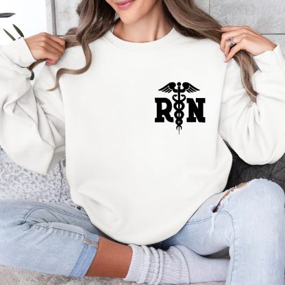 Custom Registered Nurse Cotton Pullover Sweatshirt