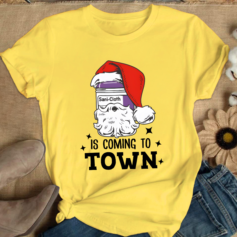 Funny Santa Nurse Medical Assistant Christmas Cotton Nurse T-shirt