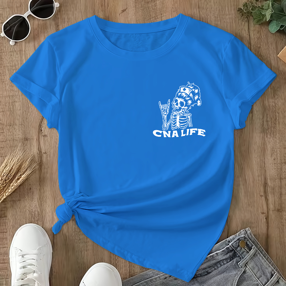CNA Life Double-Sided Cotton Printed T-Shirt