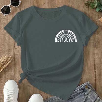 In March We Wear Blue Double-Sided Cotton Printed T-Shirt