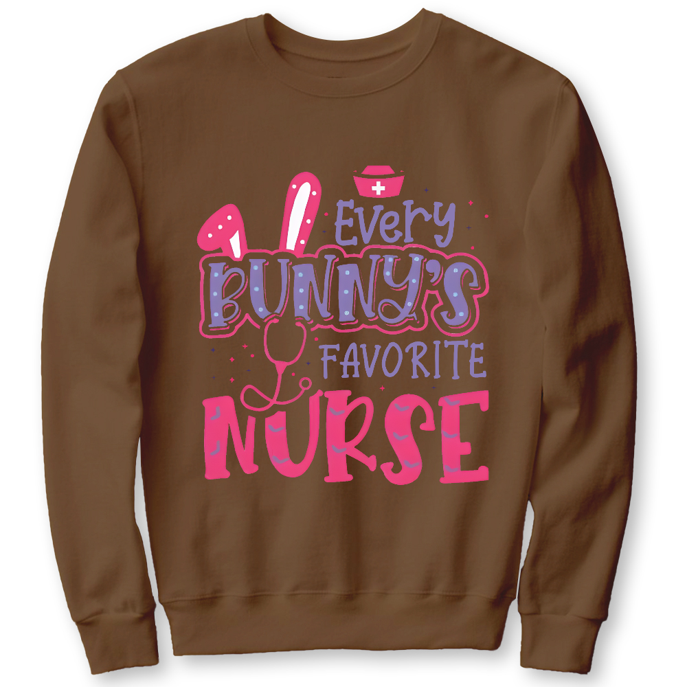 Every Bunny's Favorite Nurse Cotton Pullover Sweatshirt