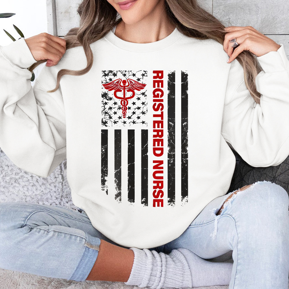 Registered Nurse Cotton Pullover Sweatshirt