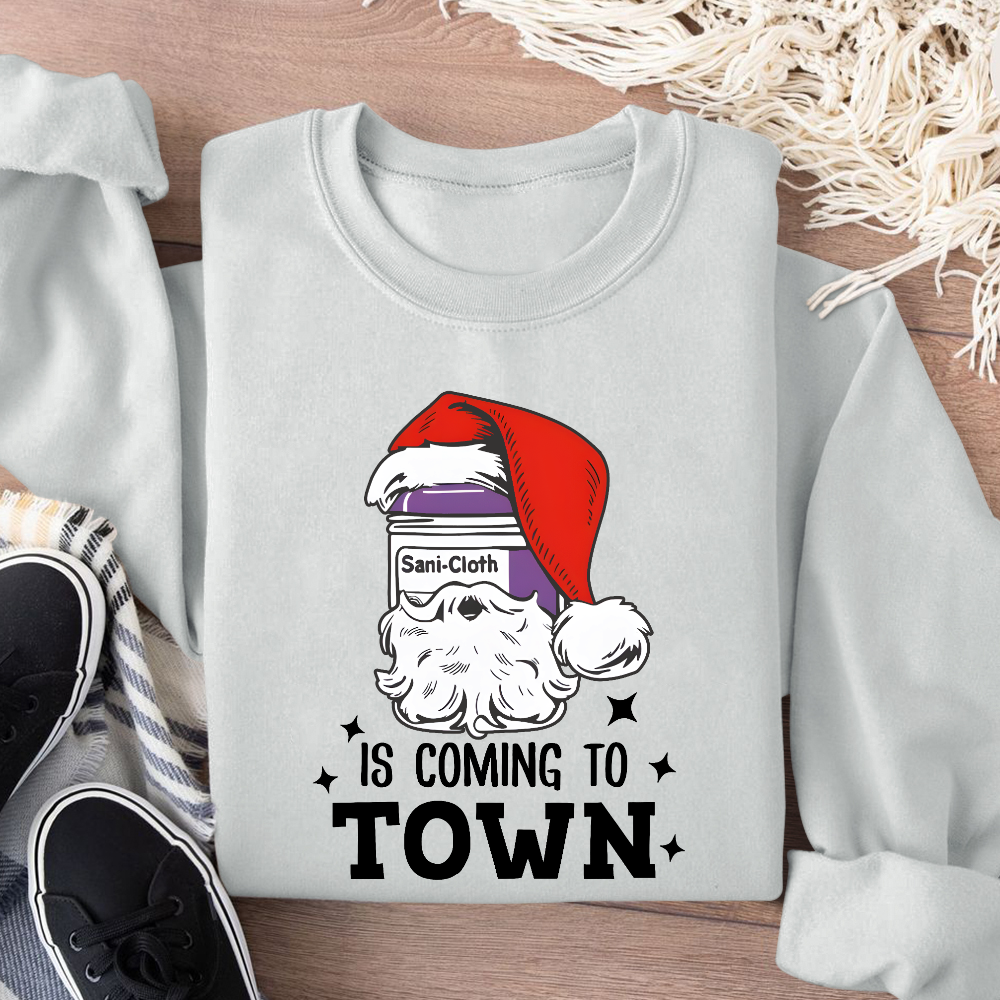 Funny Santa Nurse Medical Assistant Christmas Cotton Pullover Sweatshirt