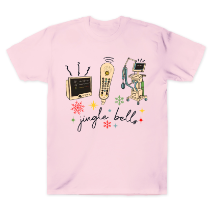 Jingle Bells ICU Xmas Cotton Doctor T-shirt