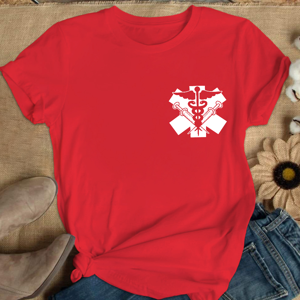 Physician Symbol Doctor Nurse Cotton Nurse T-shirt