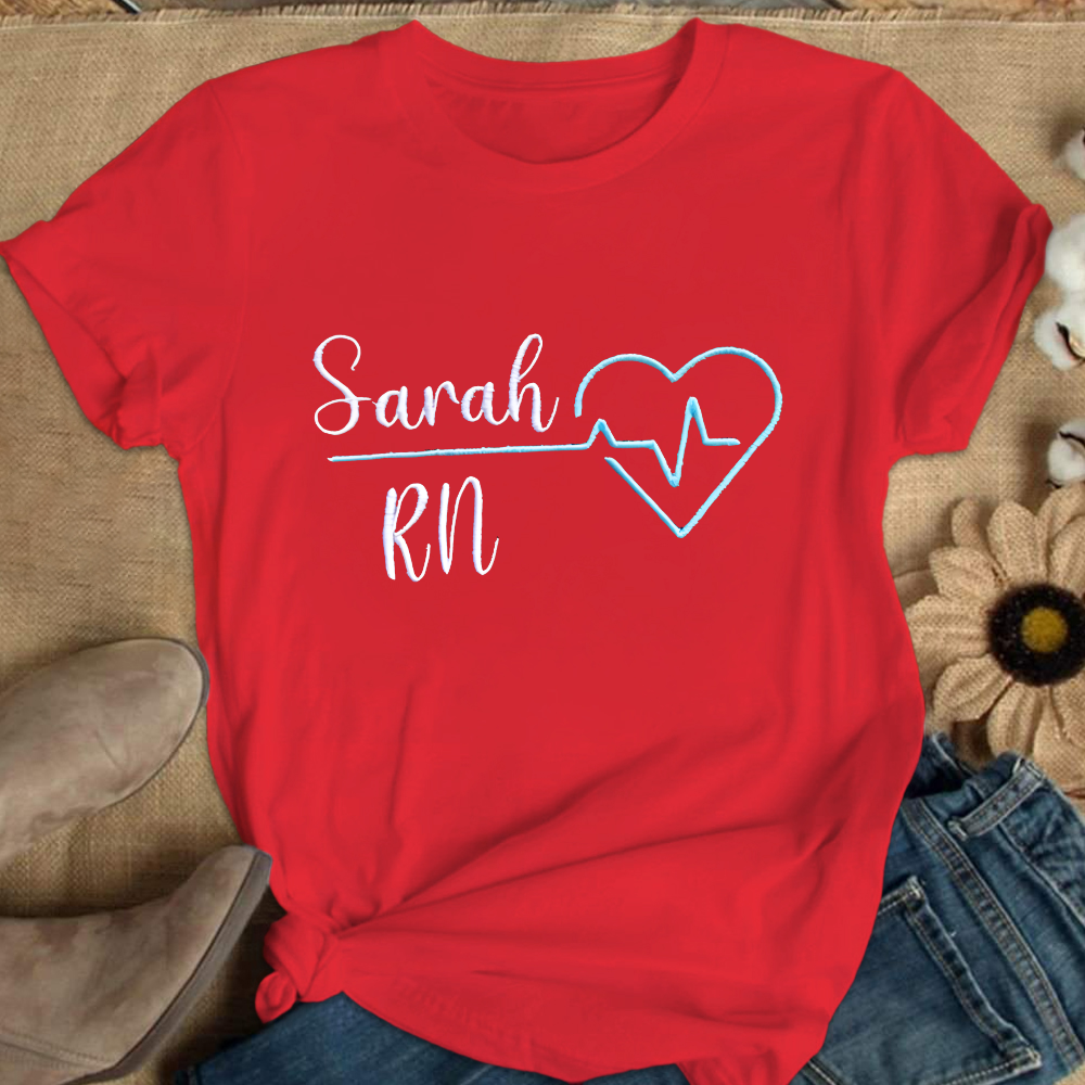 Custom RN Sarah Cotton Nurse T-shirt