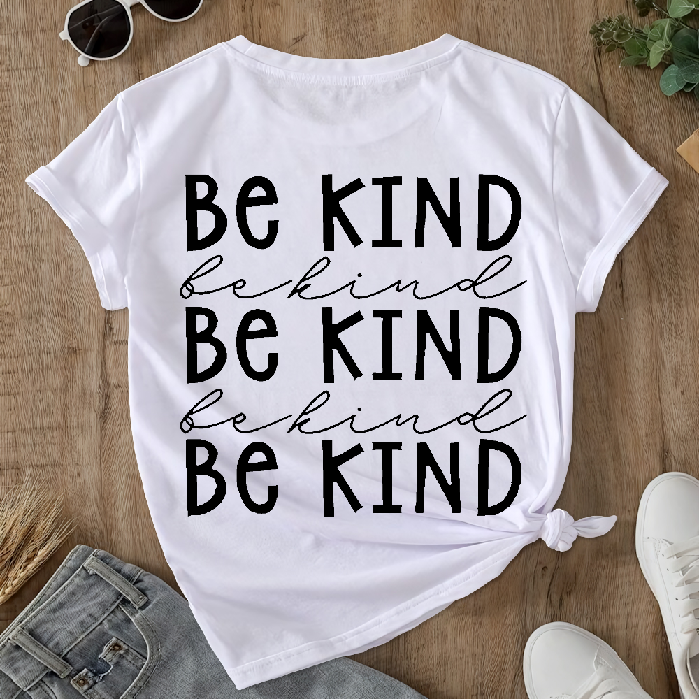 Suicide Prevention Awareness Smile Be Kind Double-Sided Cotton Printed T-Shirt