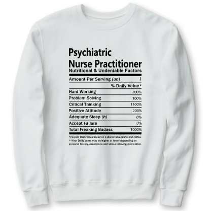 Psychiatric Nurse Practitioner Cotton Pullover Sweatshirt