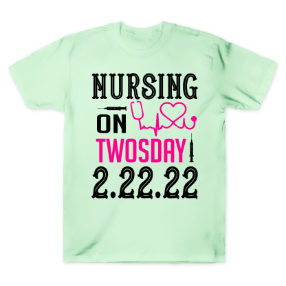 Nursing School On TwosDay Cotton Doctor T-shirt