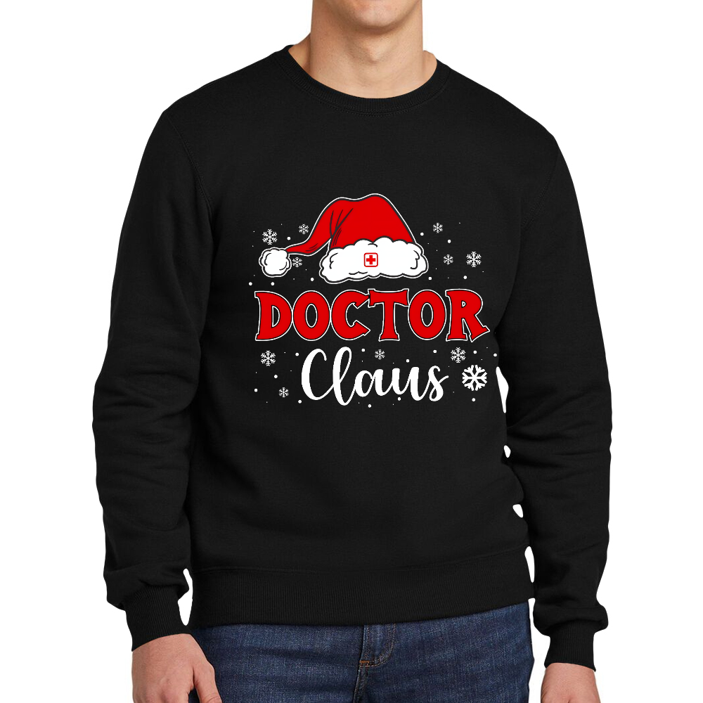 Christmas Doctor Claus Cotton Pullover Sweatshirt