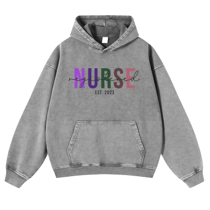 Registered Nurse Vintage Washed Hoodie