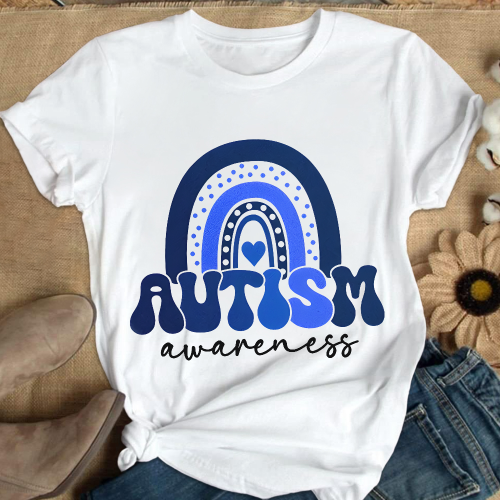 In April We Wear Blue Autism Awareness Cotton Nurse T-shirt