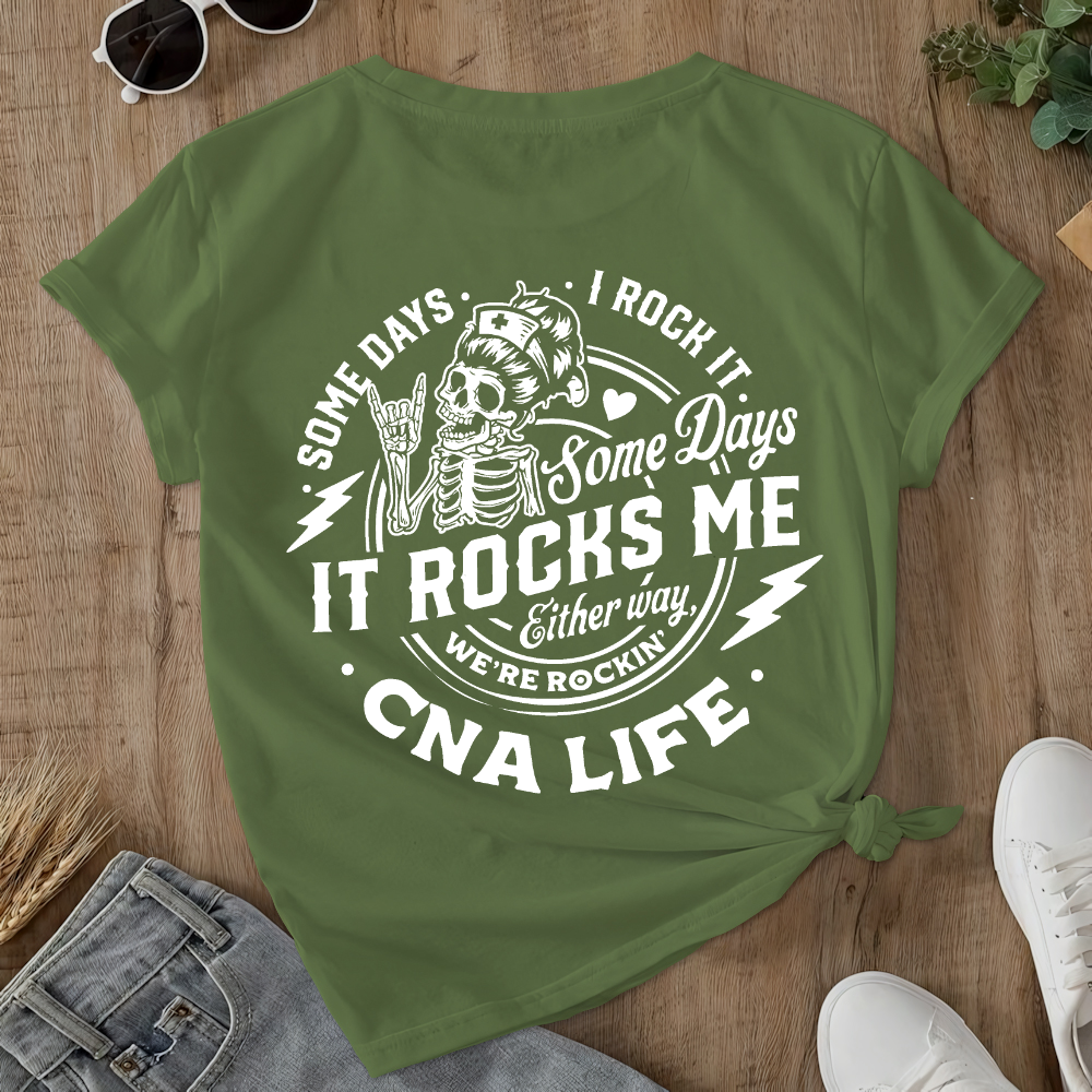 CNA Life Double-Sided Cotton Printed T-Shirt