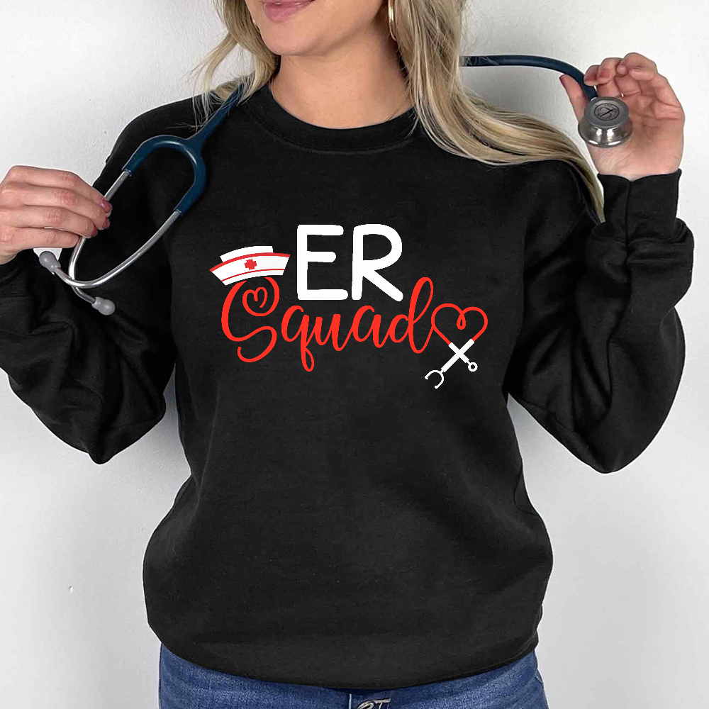 Er Nurse Squad Cotton Pullover Sweatshirt