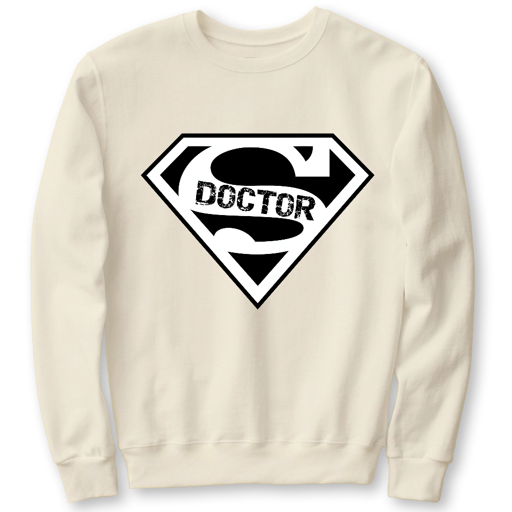 Super Doctor Cotton Pullover Sweatshirt