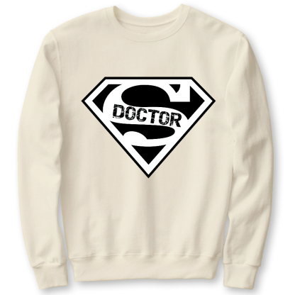 Super Doctor Cotton Pullover Sweatshirt