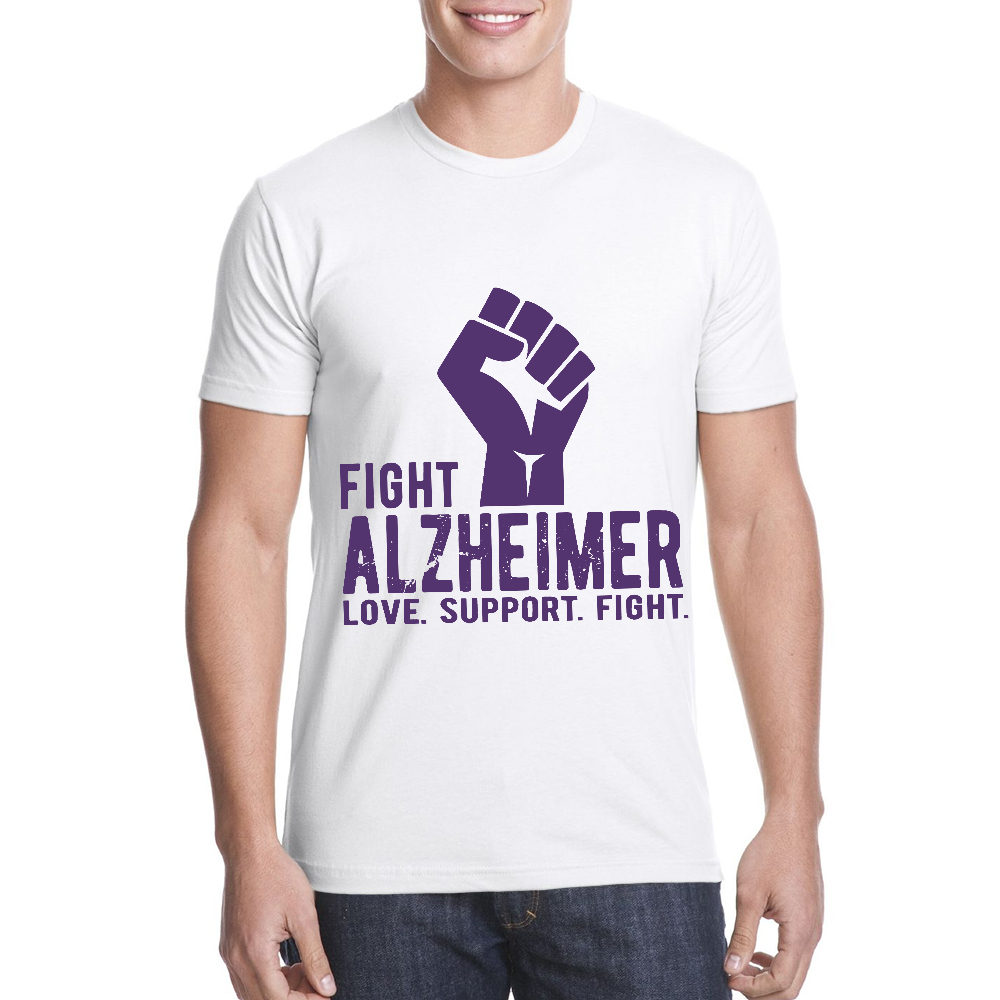 Fight Alzheimer Support Alzheimer Awareness Cotton Doctor T-shirt