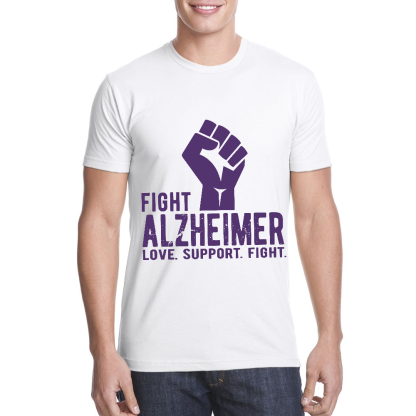 Fight Alzheimer Support Alzheimer Awareness Cotton Doctor T-shirt