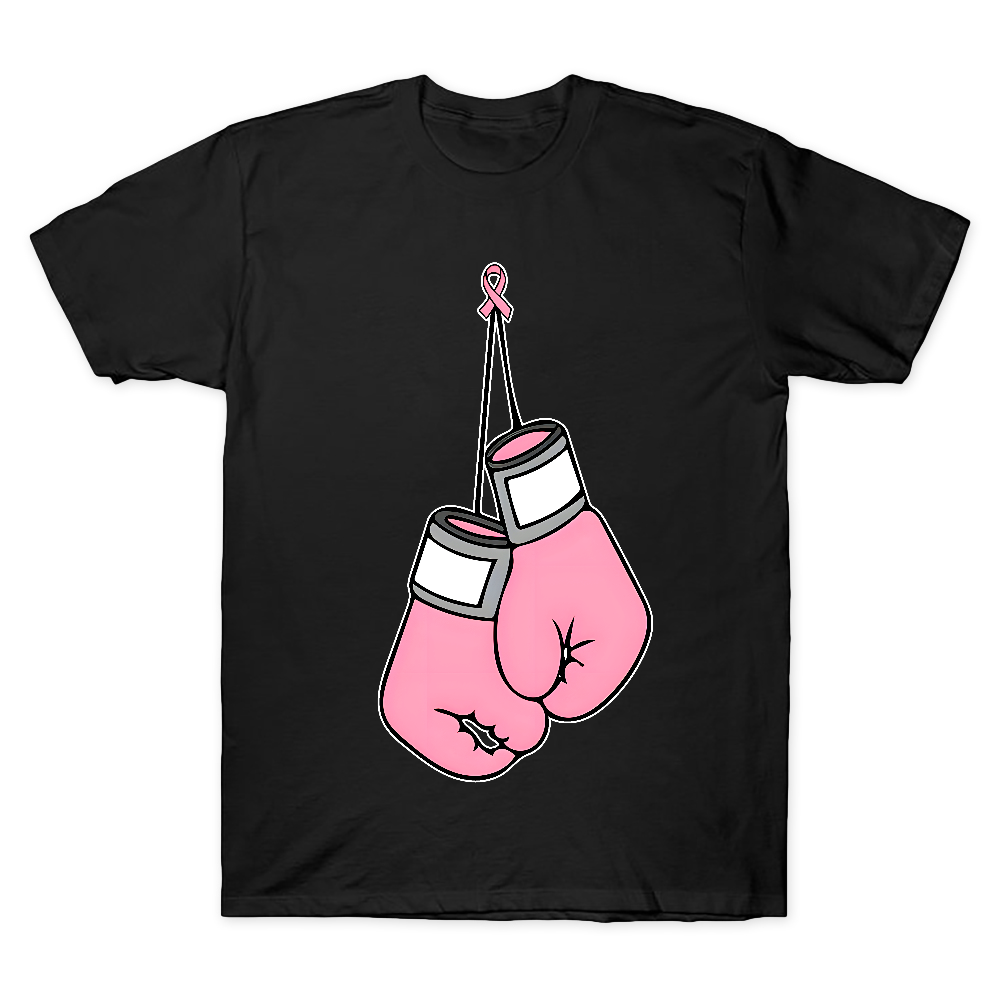 Pink Boxing Gloves Breast Cancer Fight Cotton Doctor T-shirt