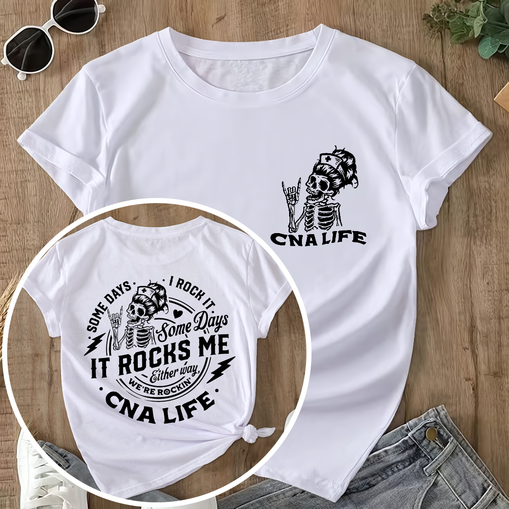 CNA Life Double-Sided Cotton Printed T-Shirt