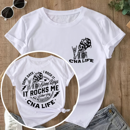 CNA Life Double-Sided Cotton Printed T-Shirt