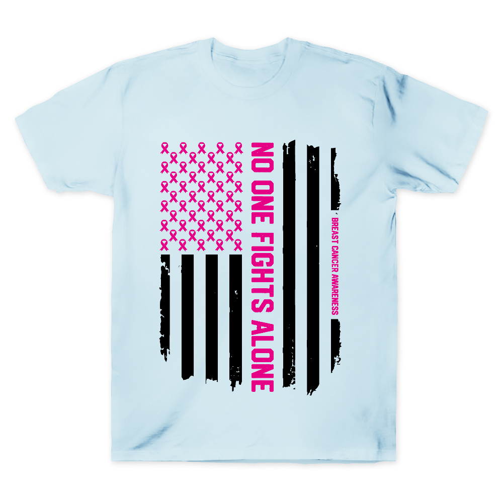 Patriotic American Flag Breast Cancer Awareness Cotton Doctor T-shirt