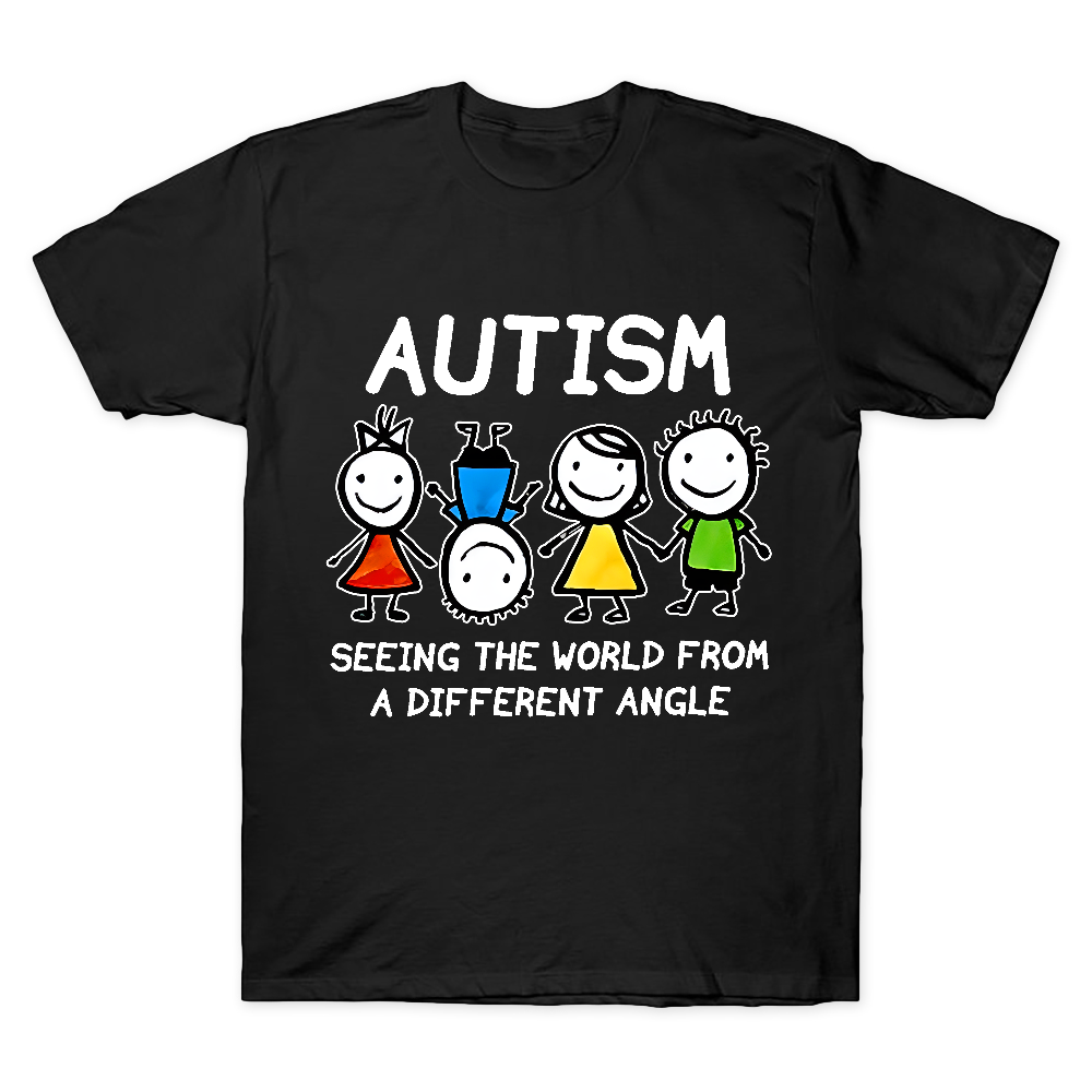 Autism Seeing The World From A Different Angle Cotton Doctor T-shirt
