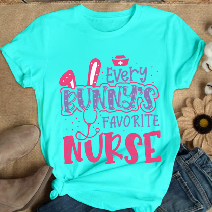 Every Bunny's Favorite Nurse Cotton Nurse T-shirt