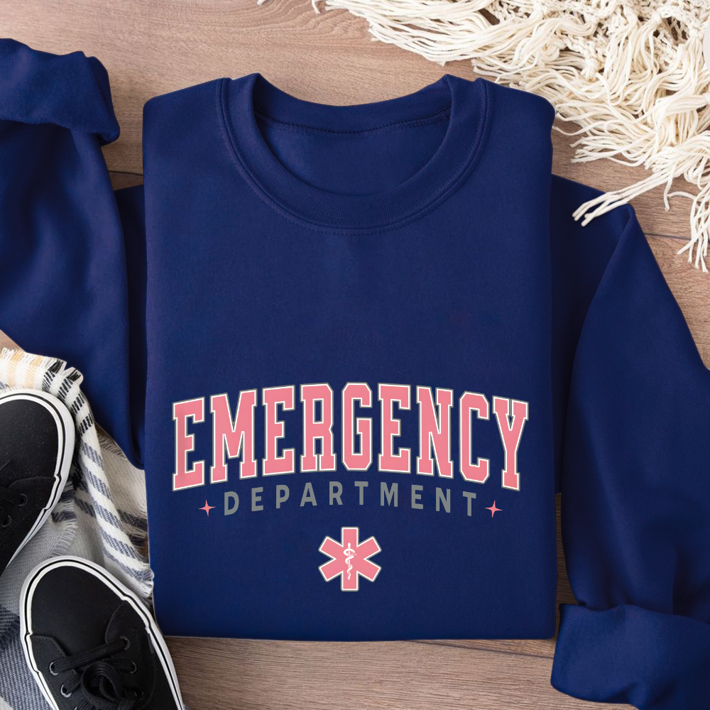ER Nurse Crewneck Cotton Pullover Sweatshirt