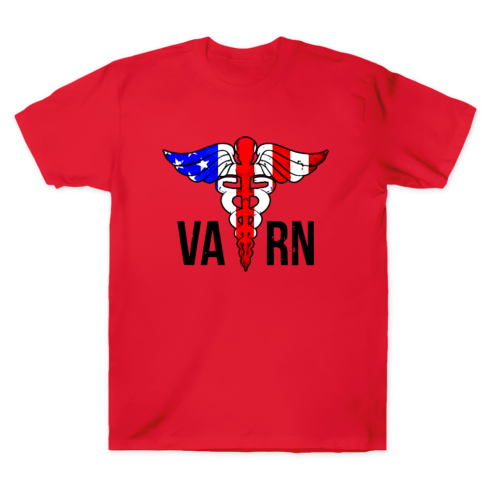 VA RN Nurse Symbol Flag Cotton Doctor T-shirt