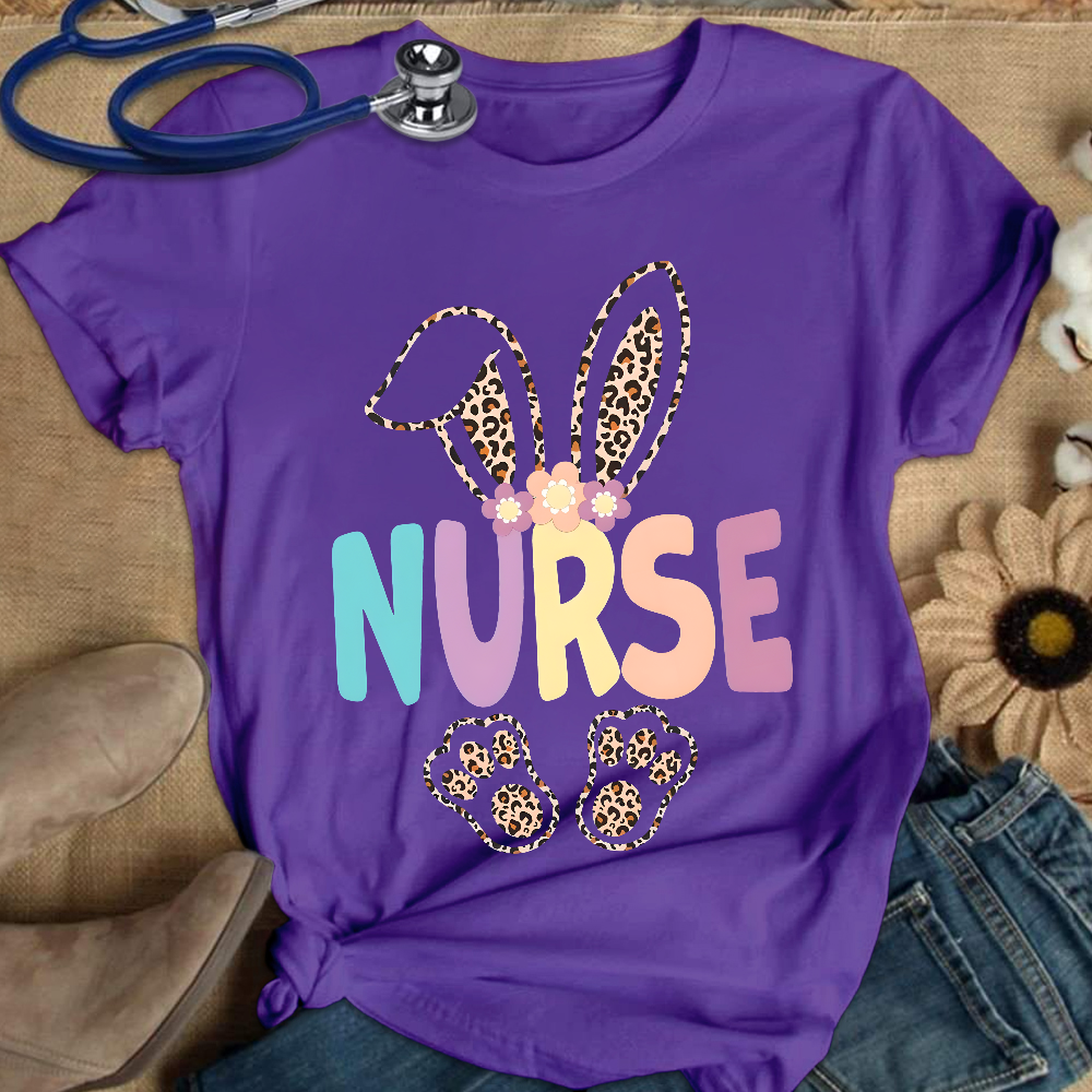 Easter Bunny Cotton Nurse T-shirt