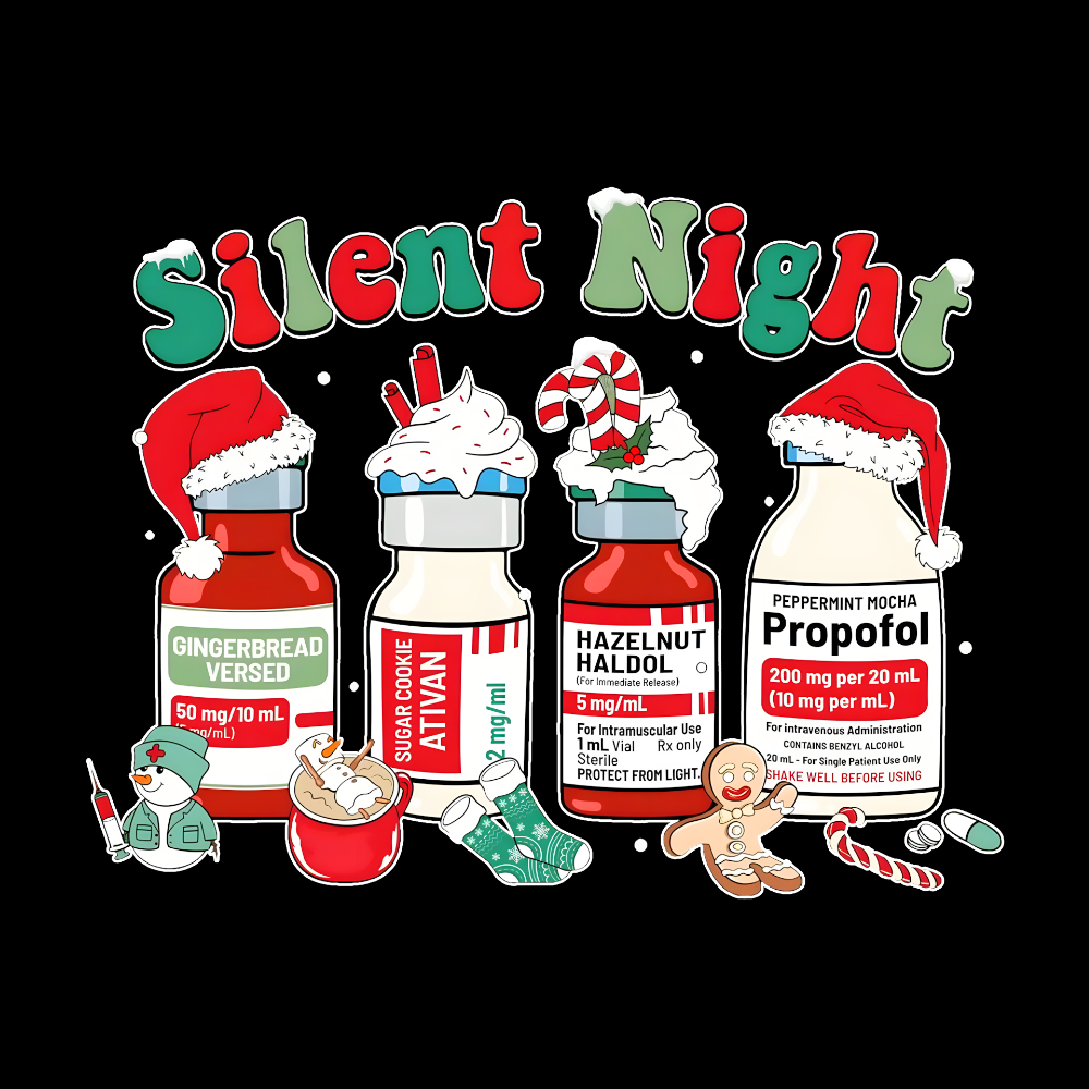 Santa's Helpers Silent Night Cotton Pullover Sweatshirt