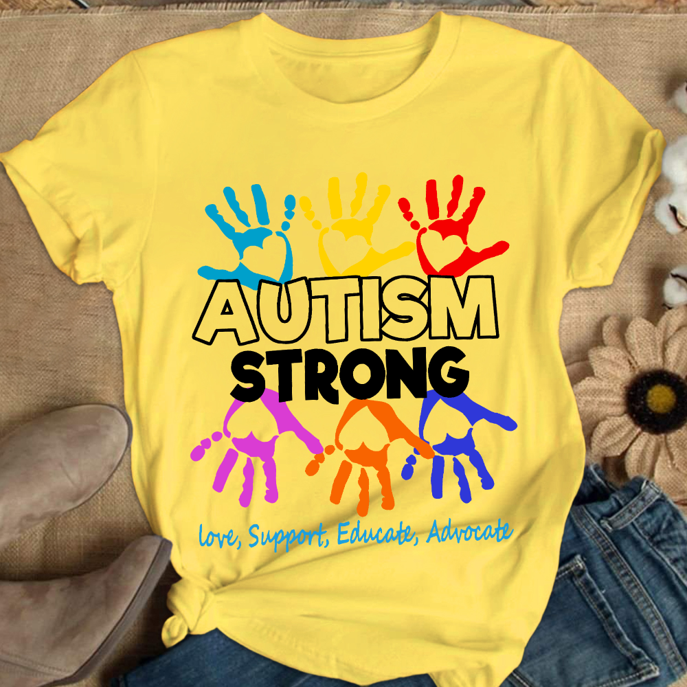 Autism Strong Cotton Nurse T-shirt