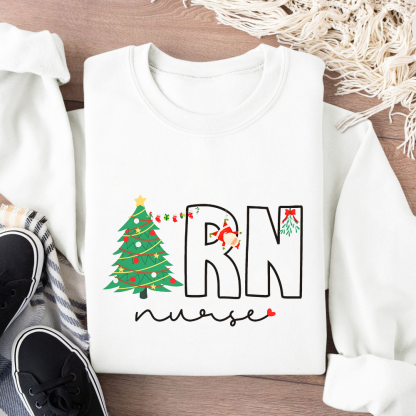 Christmas EN Nurse Cotton Pullover Sweatshirt